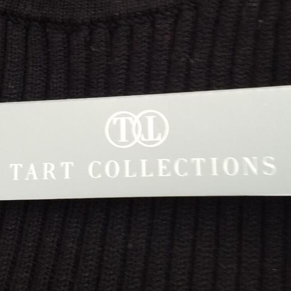 Tart Collections Womens Sz Large Harbor Knit Midi Dress Black Pockets A-Line - Picture 7 of 9